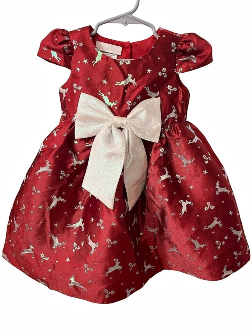 Bonnie Jean Girls Reindeer Christmas Dress Size 24M